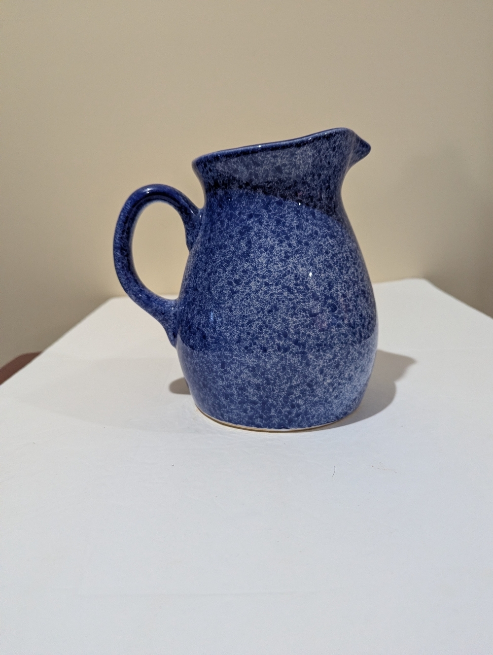 Blue Speckled Sturdy/Thick Ceramic Pitcher - Home Art
